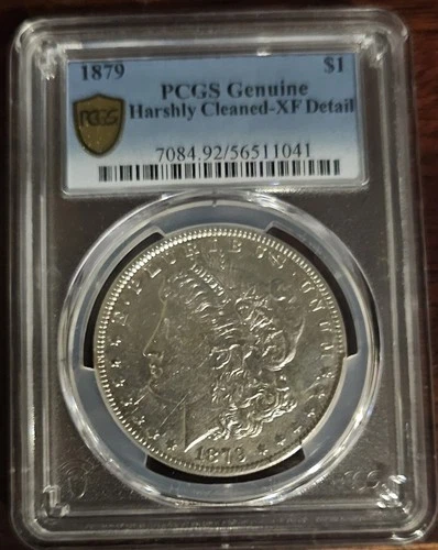 1879 Pcgs Genuine Harshly Cleaned XF Detail Morgan Silver Dollar