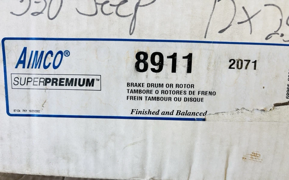 Nuevo de Lote Antiguo Tambor de Freno Trasero 8 Tacos J20 Jeep Truck Foto 4 de 4