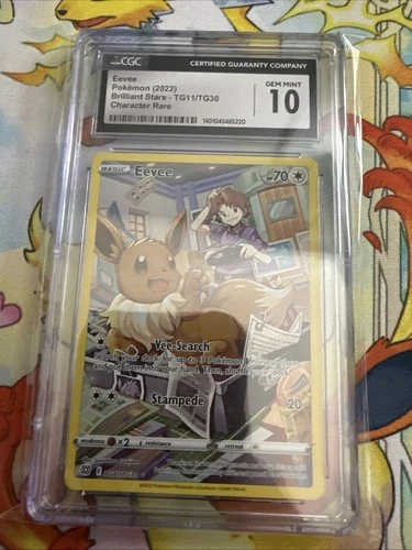 Pokemon Card Eevee TG11 CGC 10