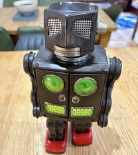 1960s Horikawa S.H Japan Tin Battery Operated Attacking Martian Robot Lot 1