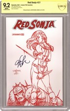 Red Sonja #27O Linsner Tinted 1:25 CBCS 9.2 Witnessed Sig 2021