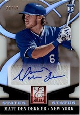 2014 Elite Signature Status Gold #89 Matt den Dekker Auto /49 - BB