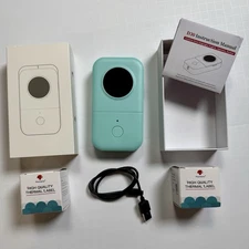 Phomemo D30 Mini Label Printer Bluetooth With 2 NEW Boxes Of Labels (1260 Total)