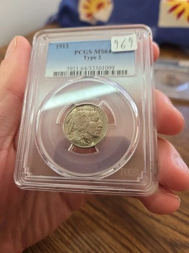 1913 Type 2 Buffalo Nickel 5C PCGS MS64