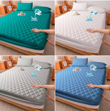 100 Waterproof Mattress Protector Quilted Mattress Pad Cover, Breathable Fitted