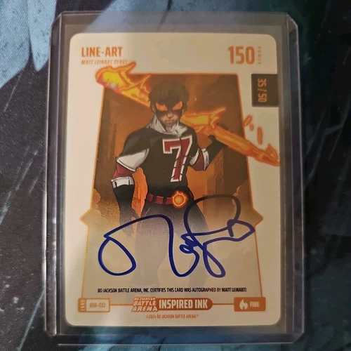 Matt Leinart Auto 35/50 Fire Bo Jackson Battle Arena BFA-133 Line-Art