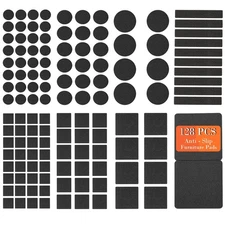 128 PCS Brown Non Slip Furniture Pads, Grippers, Hardwood Floor Protectors