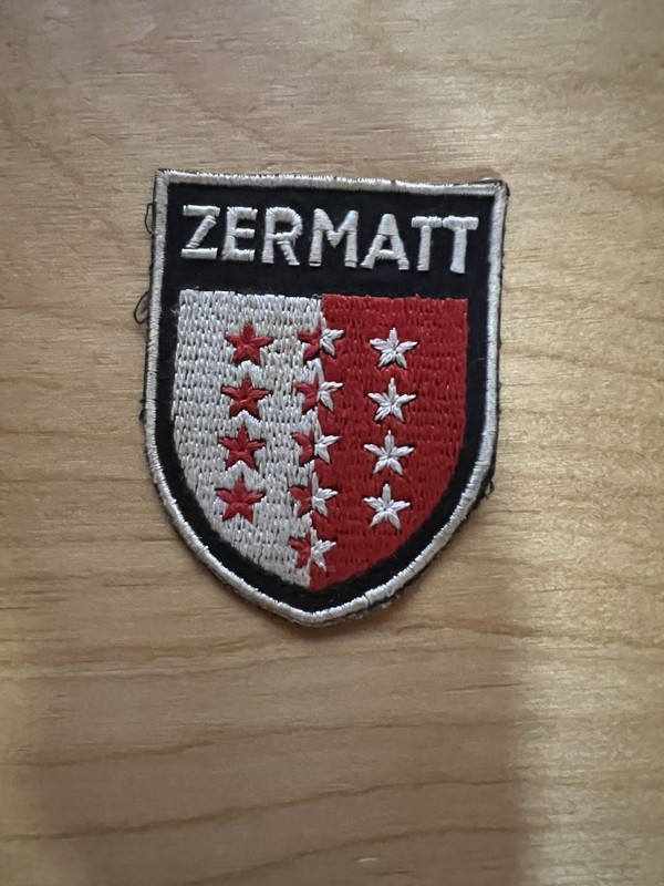VINTAGE ZERMATT SWITZERLAND Sew On Patch 2" X 2 1/2"