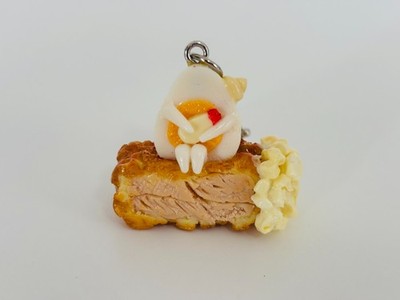 Cute Egg Mayo Keychain   Japanese Handmade Tonkatsu Food Charm