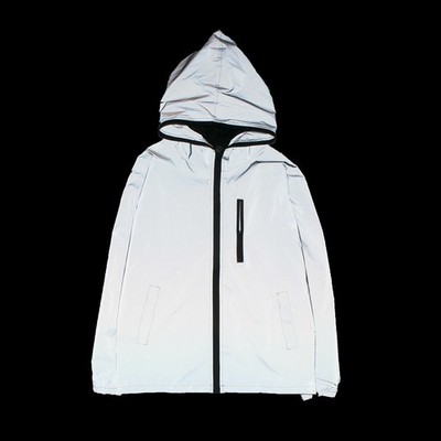 360 Reflektierende Unisex Full Reflective Jacke Laufjacke/Atmungsaktiv/Winddicht