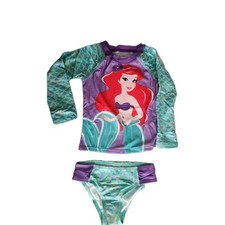 Disney Toddler Little Mermaid Rash Guard Bathing Suit 5T