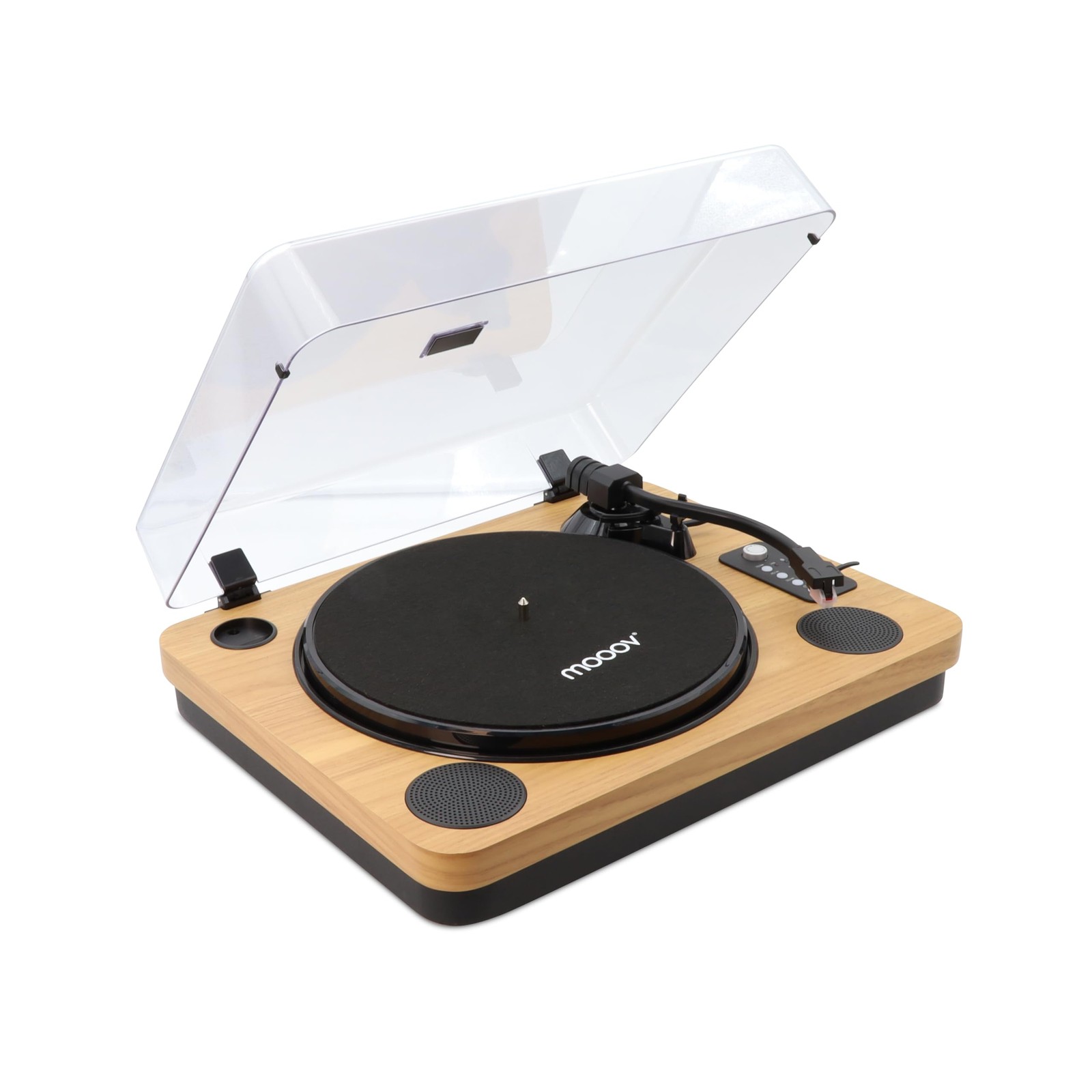 Platine tourne-disque Bluetooth 477361 à haut-parleurs intégrés et capot de protection