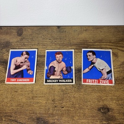 1948 Leaf Knock-Out Boxing Card Lot Mickey Walker Tony Canzoneri Zivic