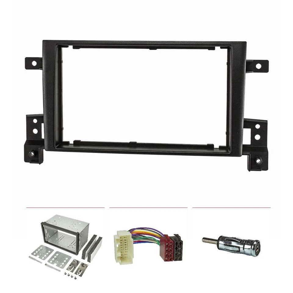 Kit cache radio double DIN 2DIN adapté pour Suzuki Grand Vitara 2e génération... - Photo 1/4