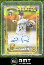 Quinn Priester RC Auto 2024 Topps Gilded 63/75 Chrome Gold Yellow-Gold Pirates