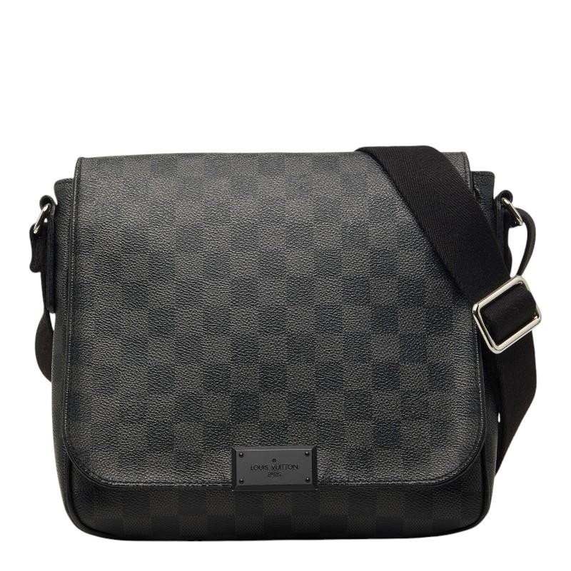 Louis Vuitton Damier Graphite District PM Shoulder Bag N41260 Black Used