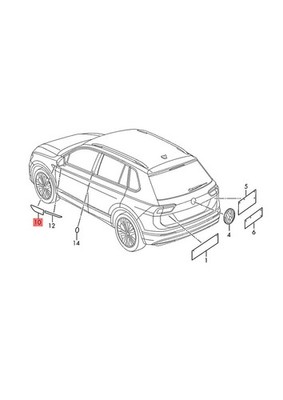 Original VW Tiguan Allspace 0T1 BJ2 BW2 Schriftzug 5NG853689CHQX