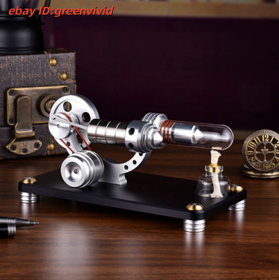 Miniature Stirling Engine Generator Model Dual Cylinders Balanced Metal Cylinder