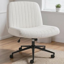 Criss Cross Chair,Cross Legged Office Seat with Wheels Armless Swivel Vanity ...