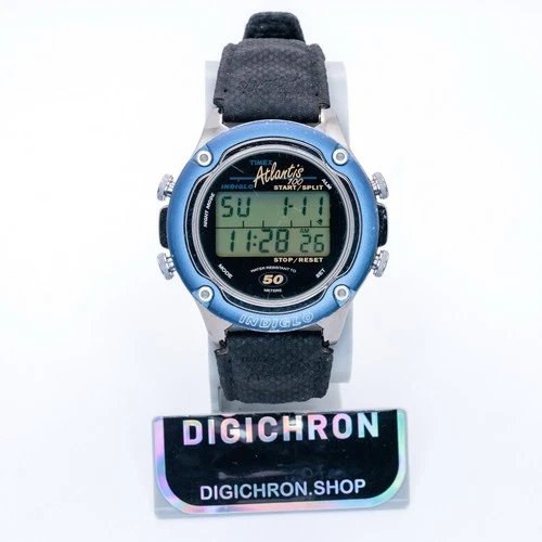 Timex 1998 Atlantis 100 Vintage 42mm Branded Canvas Strap