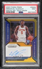 2020-21 Prizm Sensational Signatures Gold 5/10 Immanuel Quickley PSA 9 Auto 5l1