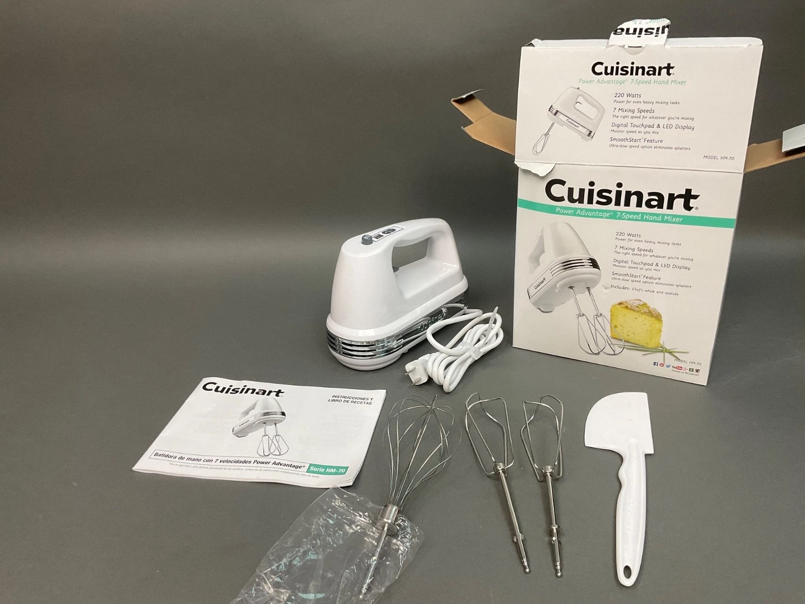 Cuisinart HM-70 7-speed Power Advantage Hand Mixer - White ( new)
Opens in a new window or tab