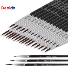 30 Pcs Miniature Detail Paint Brush Set, 3Rd Generation Tiny Liner Brushes, 3 Si