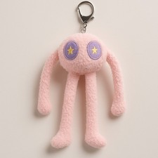 Pink Kawaii Plush Keychain Long Leg Alien Creature Toy Cute Soft Stuffed Doll