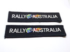 2 x RALLY AUSTRALIA BADGES / PACTHES MOTOR CAR AUTOMOBILIA