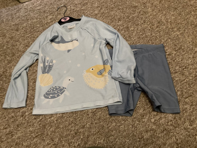 Alter 1-2 Jahre H&M 2 Stück Badeshorts und Langarmshirt