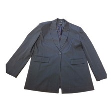 PrettyLittleThing Womens Charcoal Grey Single Button Blazer Size US 2