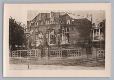Double Exposure - 2 Houses Morped Interesting 'Collage' - Vintage Photo 1930s