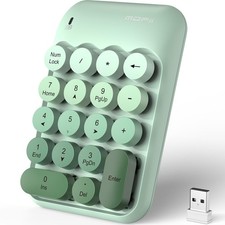 Cute Colorful Wireless Number Pad - 18 Keys, Portable 2.4 GHz with Stable Wir...