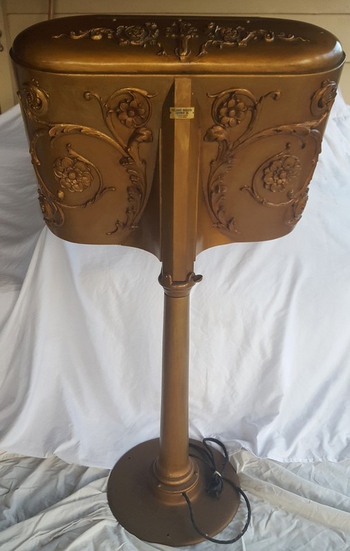 ANTIQUE 1920'S FRENCH-STYLE DOUBLE SIDED ORCHESTRA CONDUCTOR STAND MOVIE PROP !!
