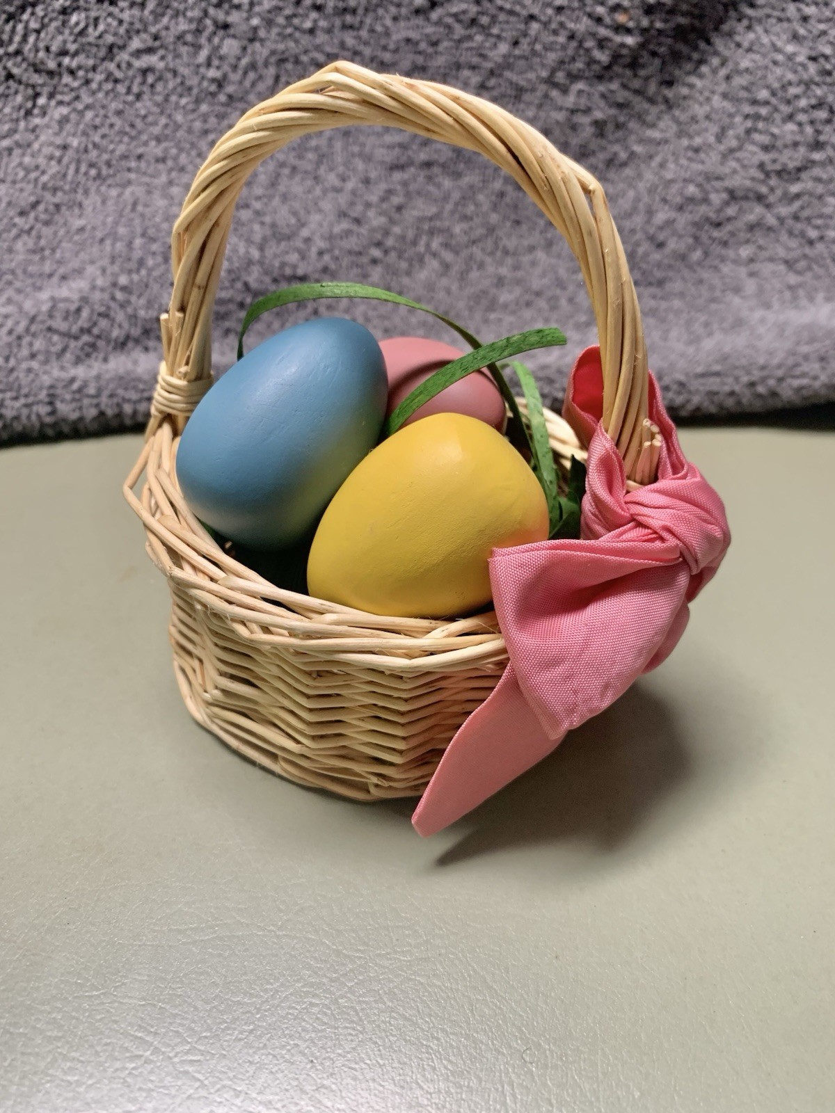 American Girl Wicker  Easter Basket With Eggs