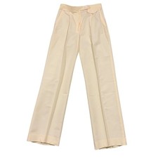 70s Vintage Tomboy Women's Butter Yellow Pleated High Waist Wide Leg Pants 11