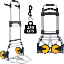 380 LB Capacity Folding Hand Truck Heavy Duty Foldable Dolly Cart W/ Wheels