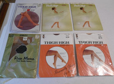 Assorted Lot of 6 Vintage Pairs of All Nylon Stockings - Beauty Mist, Red Rose