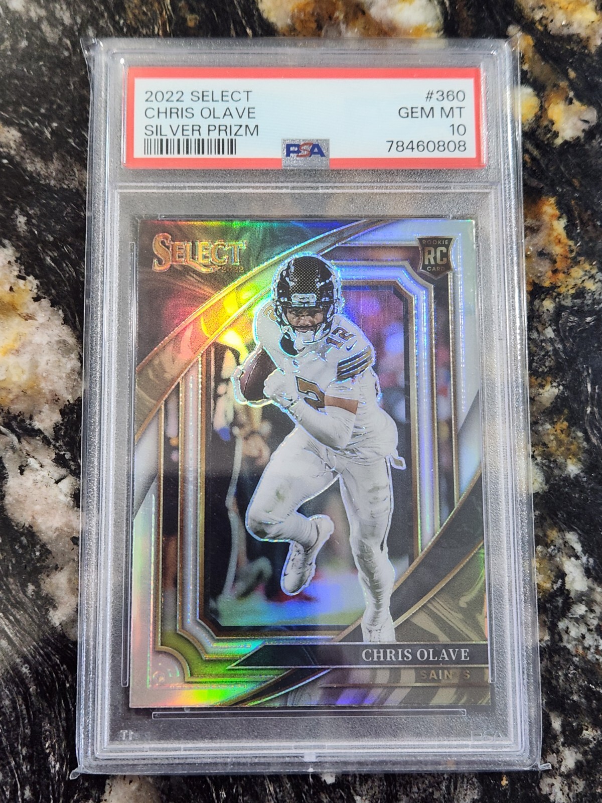 2022 Chris Olave RC #360 Select Suite Level Silver Prizm Psa 10 Gem Mint◇