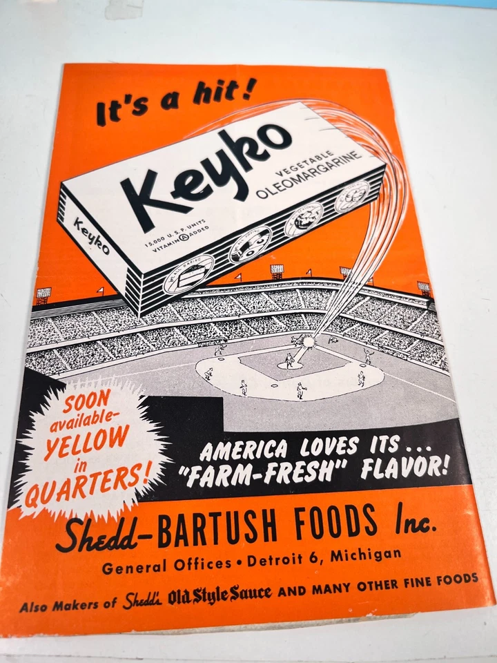 🔥1949 Detroit Tigers Program v Indians Unscored 🔥 - Image 3 of 4