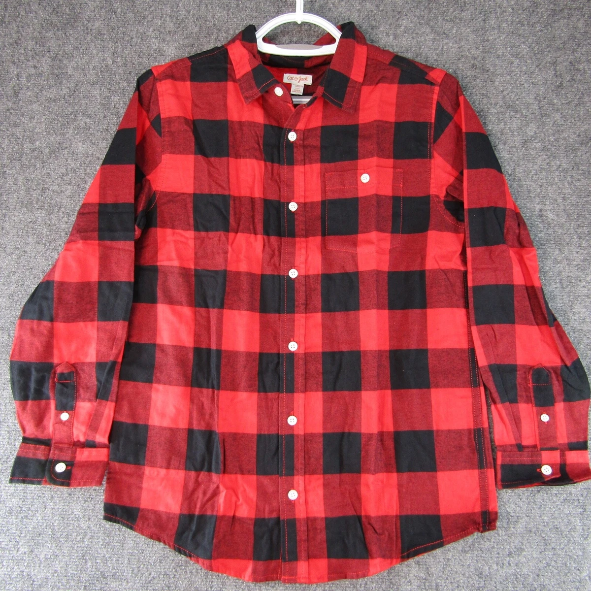 boys red and black flannel