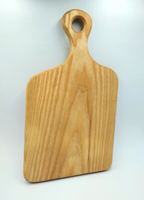 Eschenholz handgefertigtes Schneidebrett ''anlehn'' - 350 mm x 190 mm x 20 mm unbehandeltes Holz
