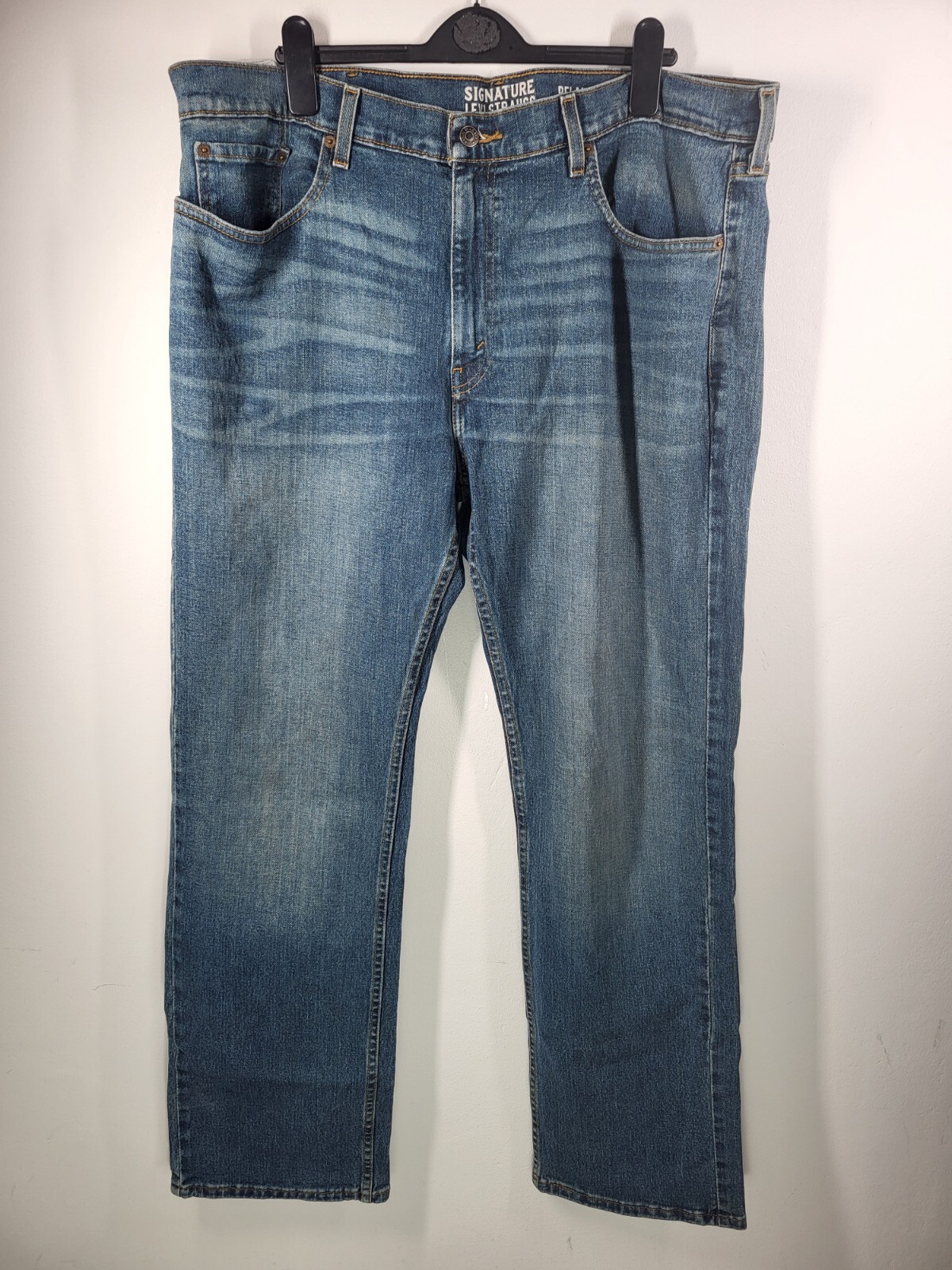 Levi's Signature Men's Relaxed Straight Fit Blue Denim Jeans W40 L32