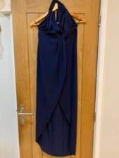 Lipsy size 8 maxi stretch halter neck slinky wrap dress NEW