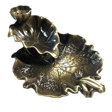 Lotus Leaf Incense Burner Backflow Incense Holder Waterfall Home Fragrance Decor