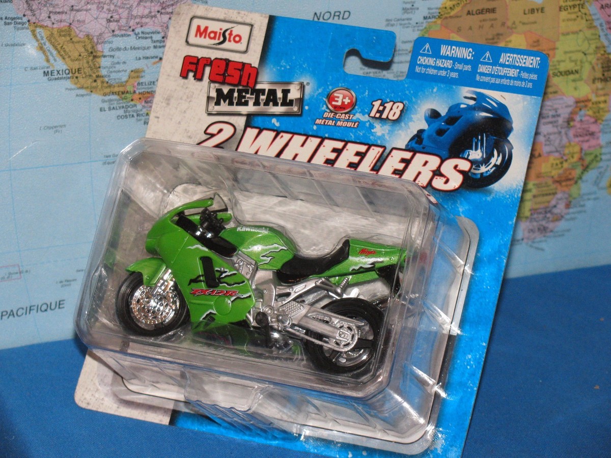 1/18 MAISTO FRESH METAL 2 WHEELERS MOTORCYCLES KAWASAKI ZX12R