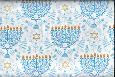 45" 100% cotton Hanukkah fabric "Festival of Lights" by Andover Fabrics