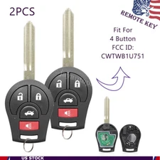 2 For 2007-2018 Nissan Versa Sentra Keyless Entry Remote Car Key Fob CWTWB1U751