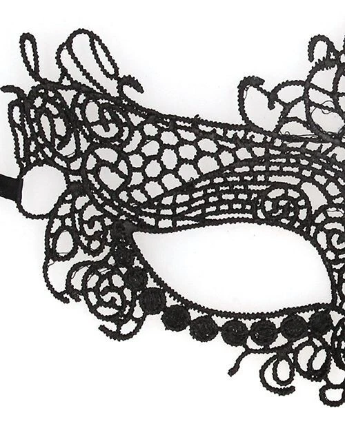 Ouch! Queen Black Lace Mask - Image 2 of 4