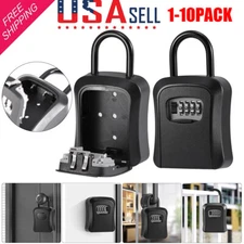Wall Mounted Key Safe 4-Digit Combination Lock Box Storage Safe Security Outdoor